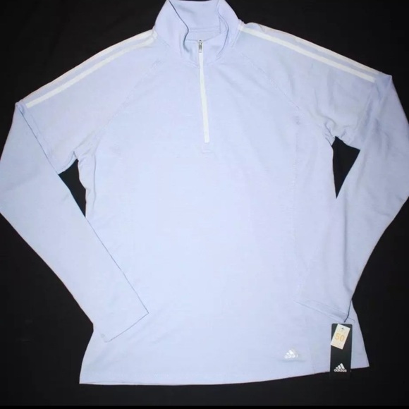 ADIDAS Women's French Terry 1/4 Zip Golf Pullover Top. NEW WITH TAGS. - Picture 1 of 4